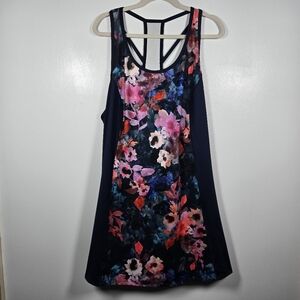 Rainbeau Curves Floral Stretch Racerback Athletic Dress Plus Size 22/24